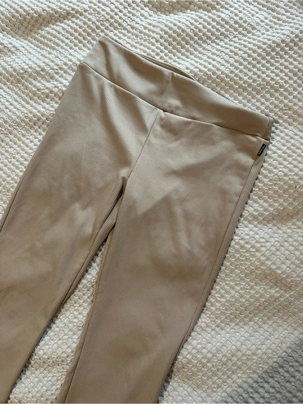 Converse girls Ribbed Beige Leggings